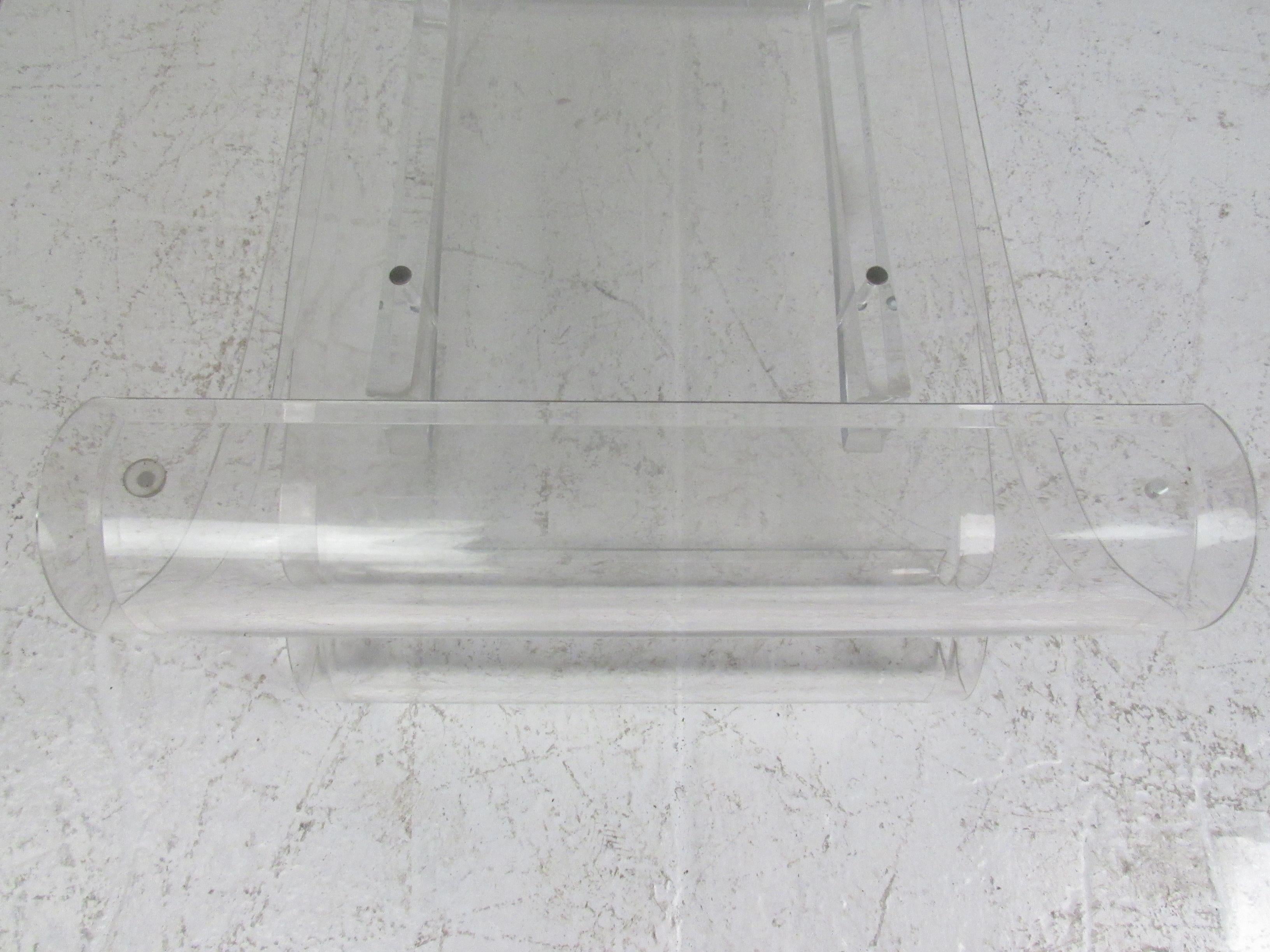 Mid-Century Modern Sculpted Lucite Coffee Table For Sale 5