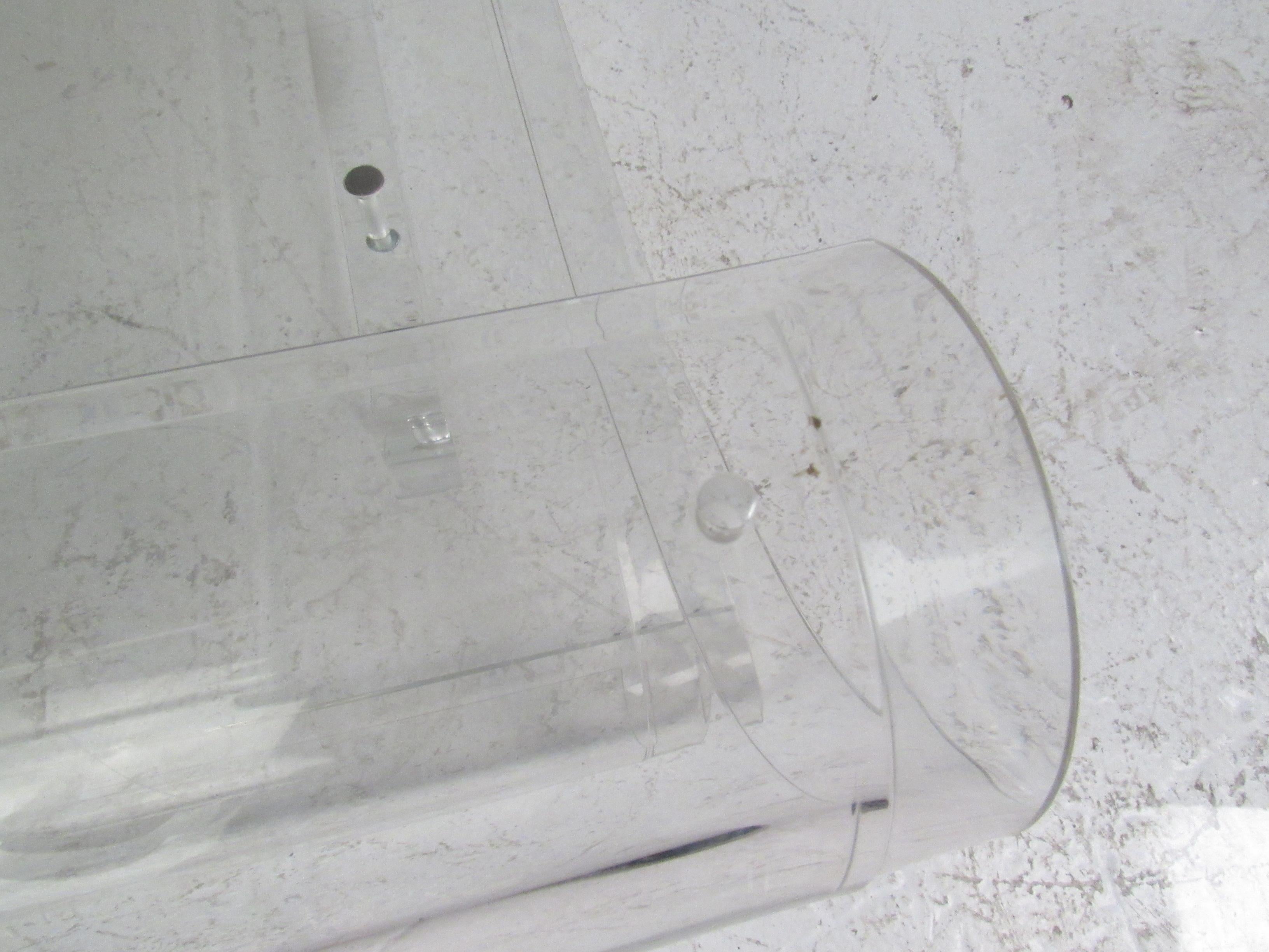 Mid-Century Modern Sculpted Lucite Coffee Table For Sale 6