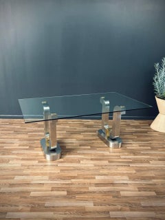 Marcello Mioni Stainless Steel & Brass Dining Table