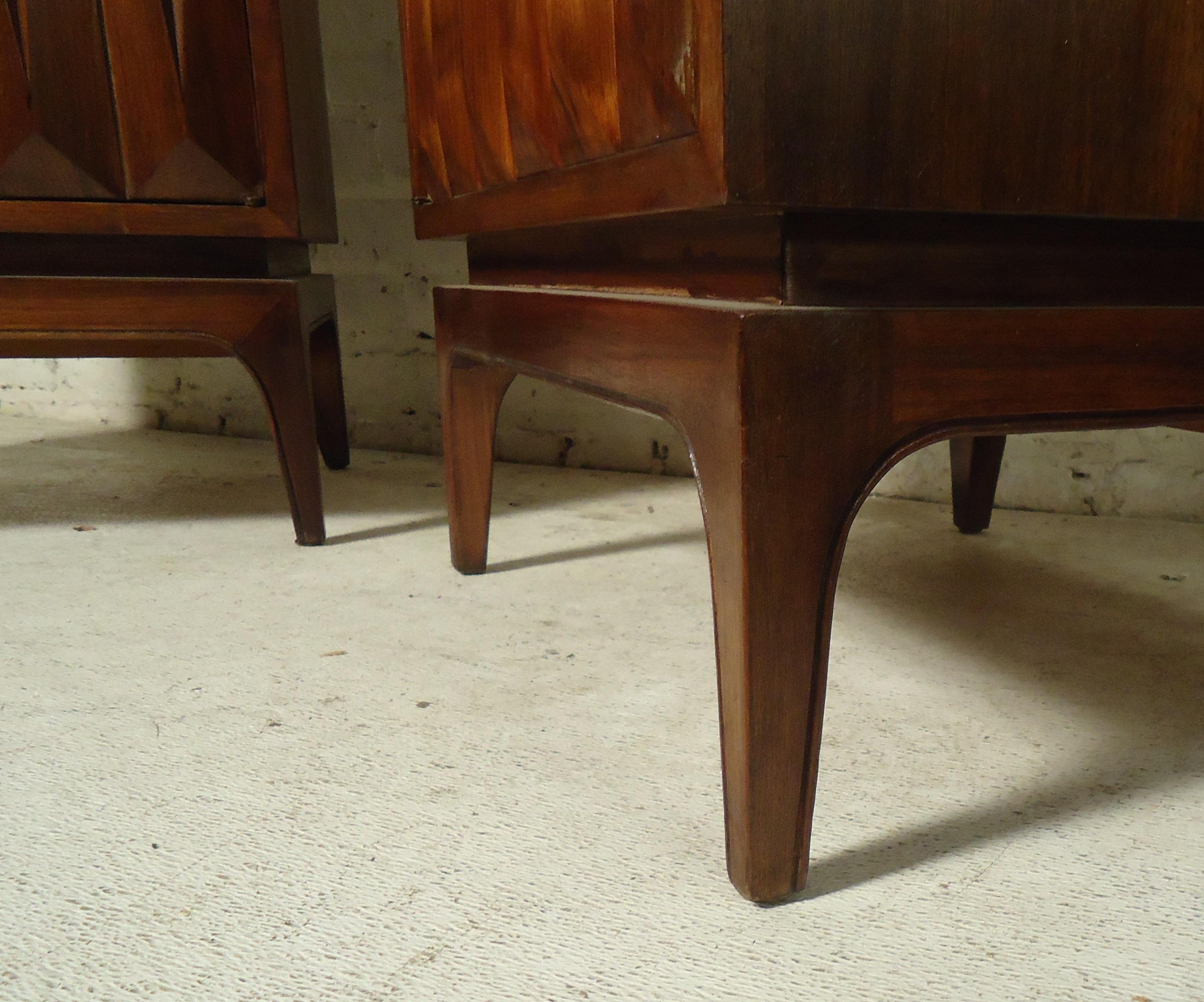 Mid-Century Modern Sculpted Nightstands 1