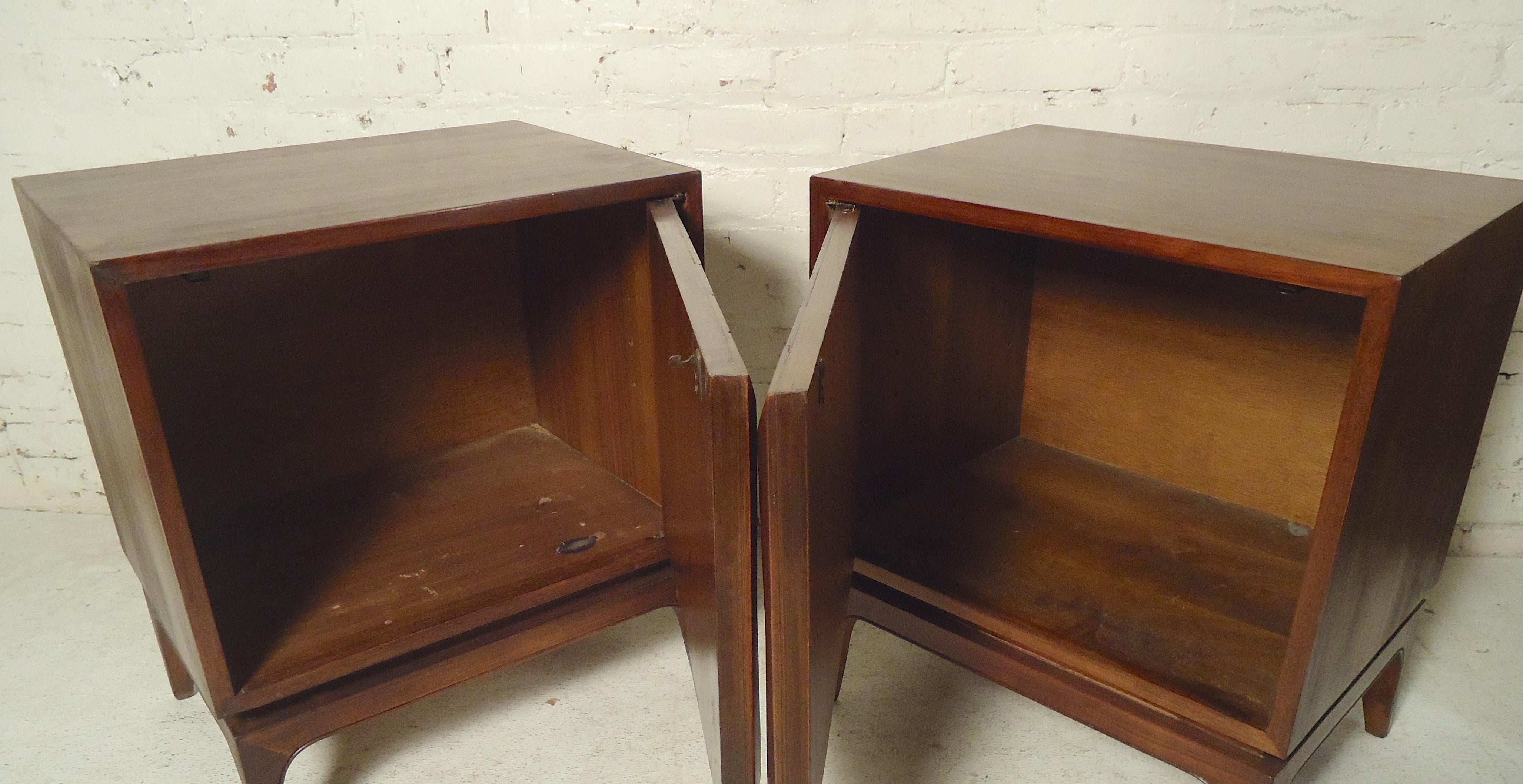 Mid-Century Modern Sculpted Nightstands 2