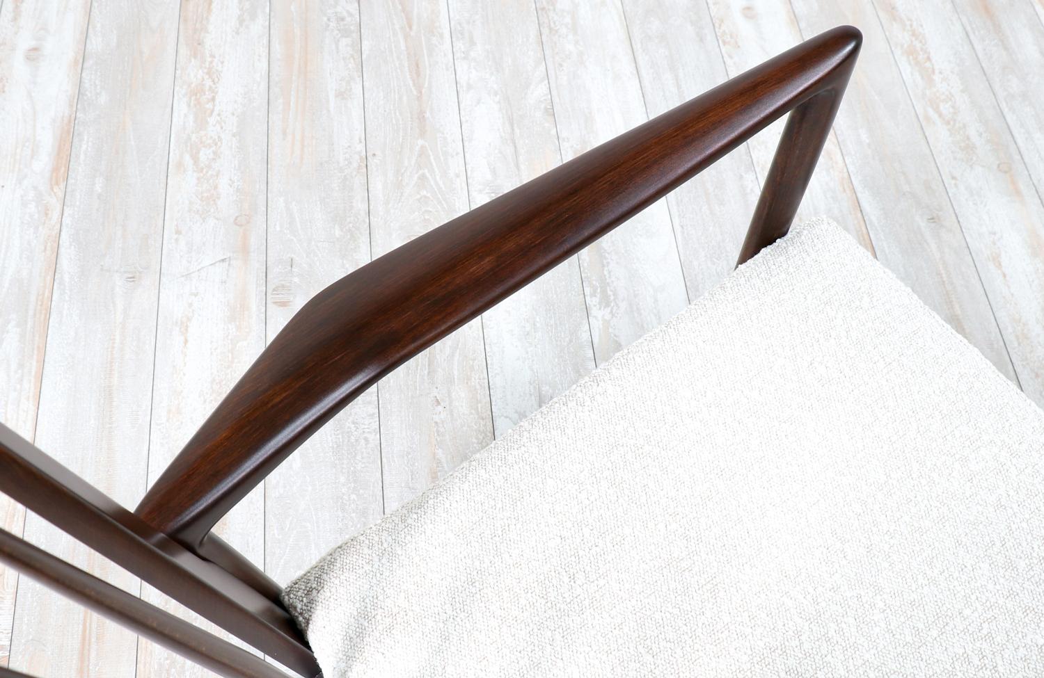 Mid-Century Modern Sculpted Rocking Chair by Ib Kofod-Larsen for Selig In Excellent Condition In Los Angeles, CA