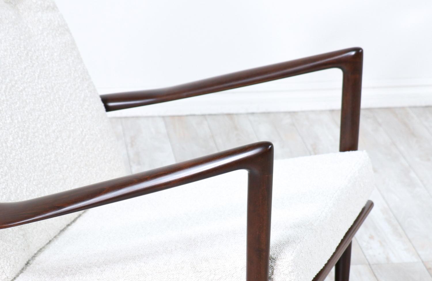 Fabric Mid-Century Modern Sculpted Rocking Chair by Ib Kofod-Larsen for Selig