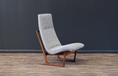 Mid-Century Modern Sculpted Sleigh-Base Lounge Chair by Hans Juergens