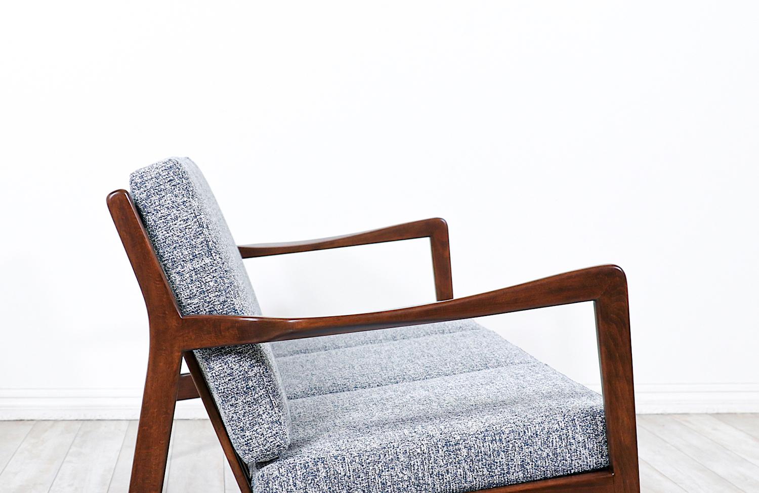 Fabric Mid-Century Modern Sculpted Sofa by Folke Ohlsson for DUX