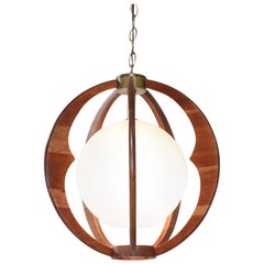 Mid-Century Modern Sculpted Sphere Pendant Chandelier