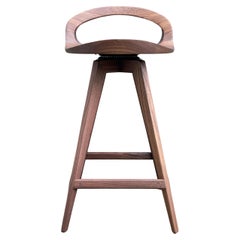 Mid-Century Modern Sculpted Swiveling Stool