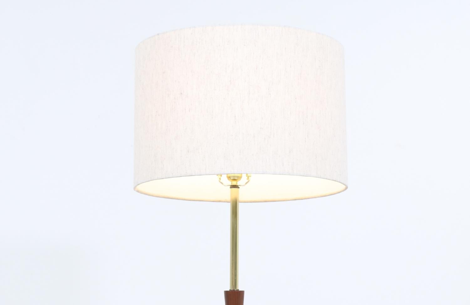 mid century wood floor lamp