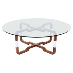 Mid-Century Modern Sculpted Walnut Coffee Table by Brown Saltman