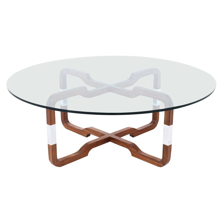 Mid-Century Modern Sculpted Walnut Coffee Table by Brown Saltman at 1stDibs