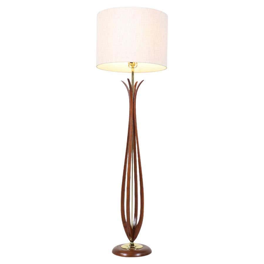 Mid Century Modern Sculpted Walnut Floor Lamp With Side Table At 1stDibs mid-century-modern-sculpted-walnut-floor-lamp-with-side-table-at-1stdibs