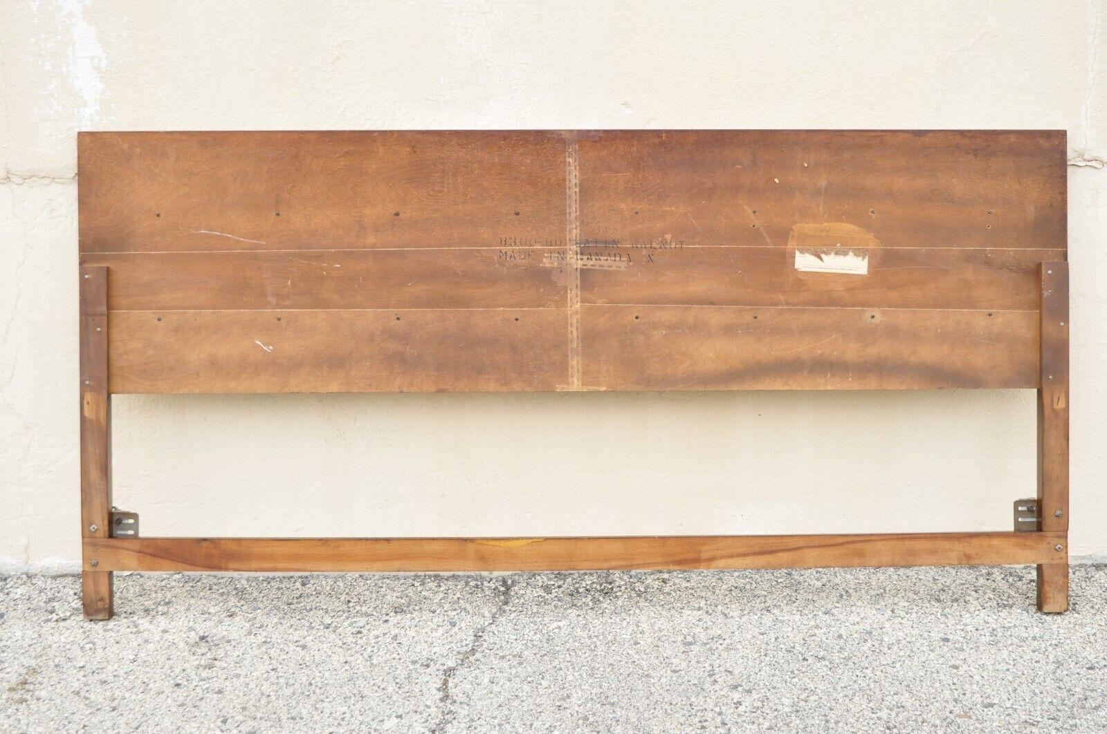 Mid-Century Modern Sculpted Walnut King Size Headboard by Hanover Made Furniture For Sale 4
