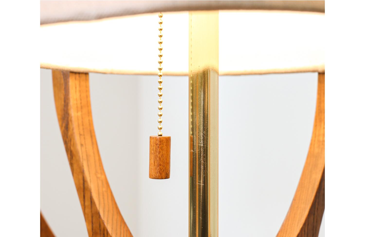 Mid-20th Century Mid-Century Modern Sculpted Walnut Table Lamp by Modeline