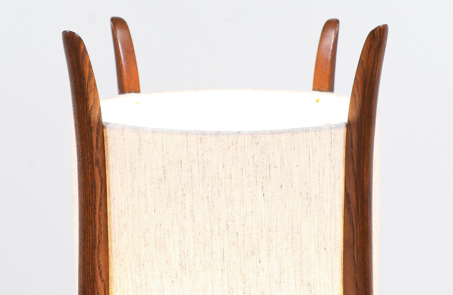 Mid-20th Century Mid-Century Modern Sculpted Walnut Table Lamps