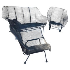 Set da 3 pezzi “Sculptura” in stile Mid-Century Modern di Russell Woodard: divano e 2 poltrone in ferro
