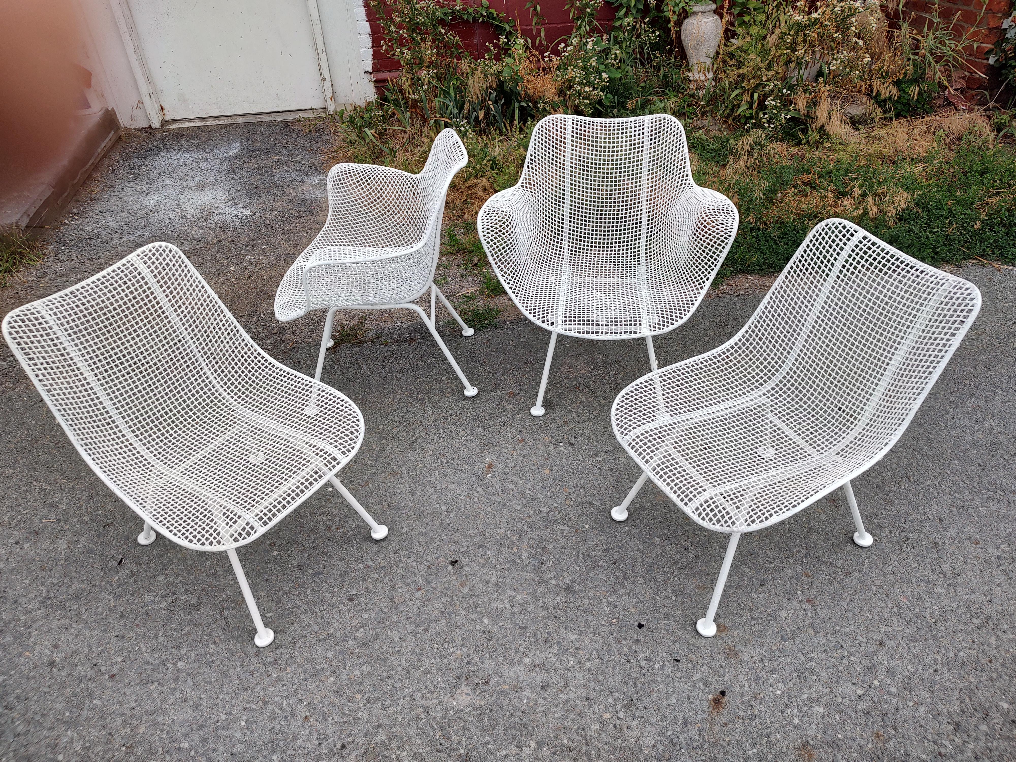 Mid-Century Modern Mid Century Modern Sculptura Outdoor Dining Chairs by Russell Woodard For Sale