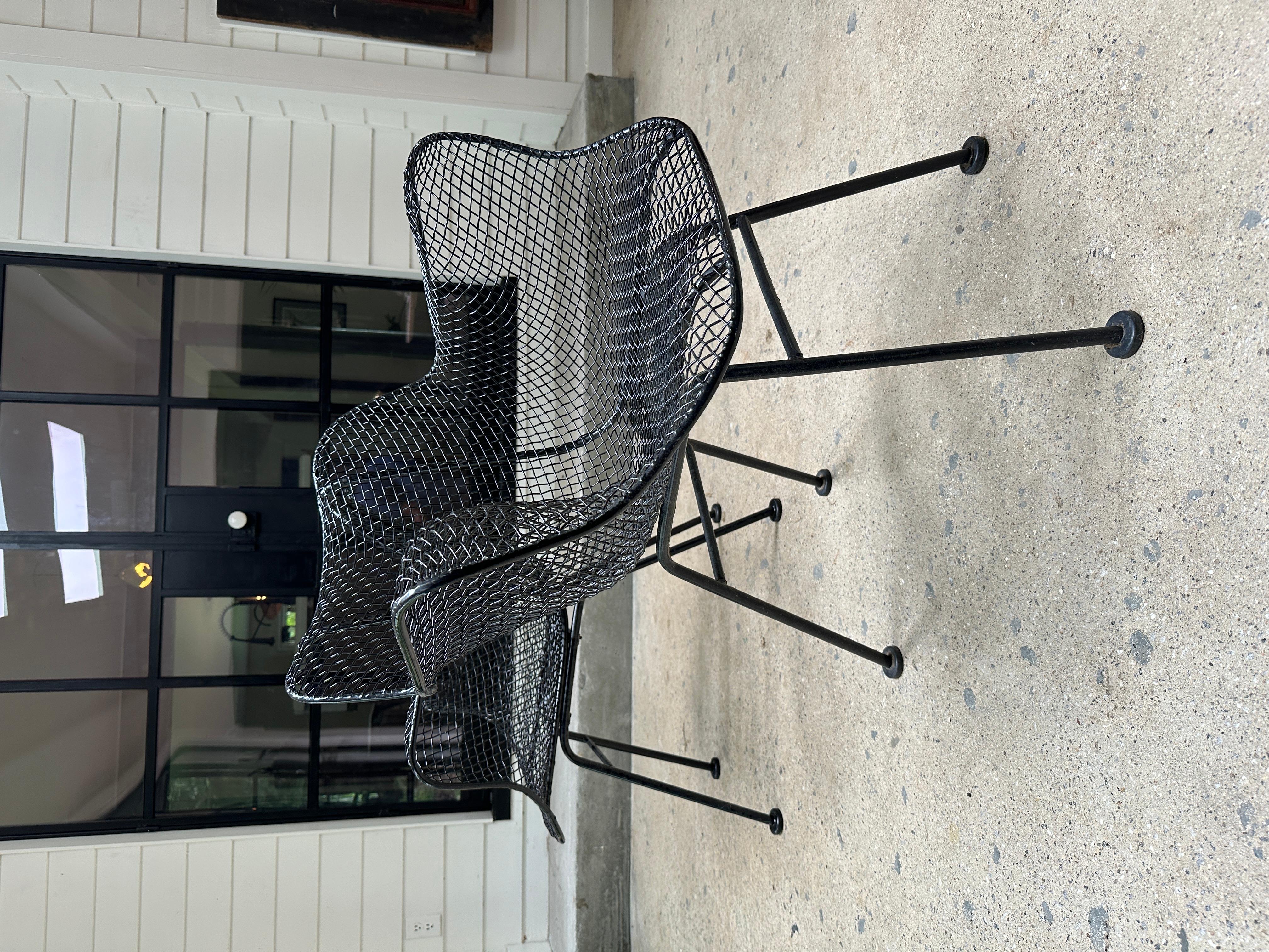 Mid Century Modern Sculptura Patio and dining armchairs, set of 4 5