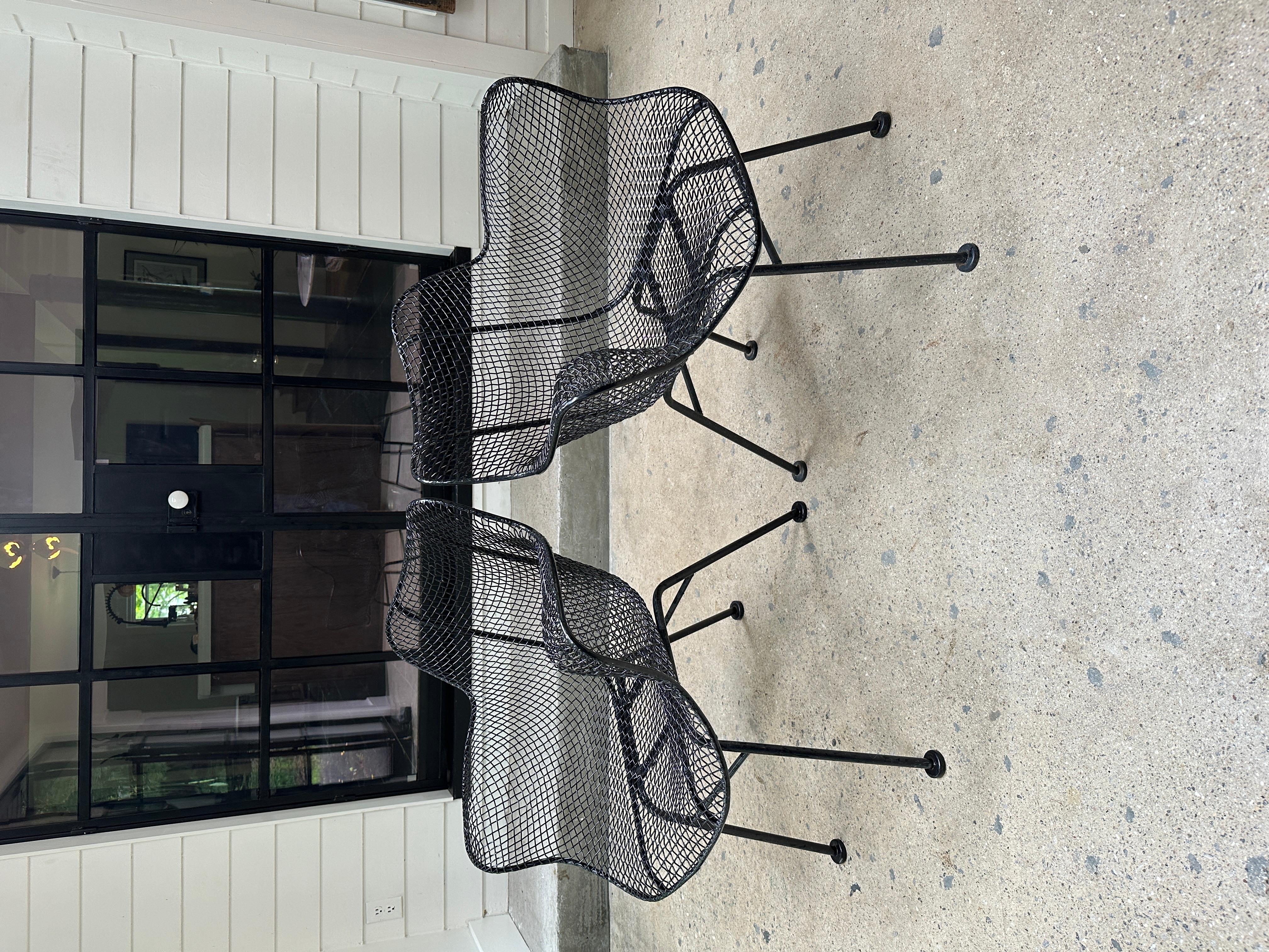 Mid Century Modern Sculptura Patio and dining armchairs, set of 4 1