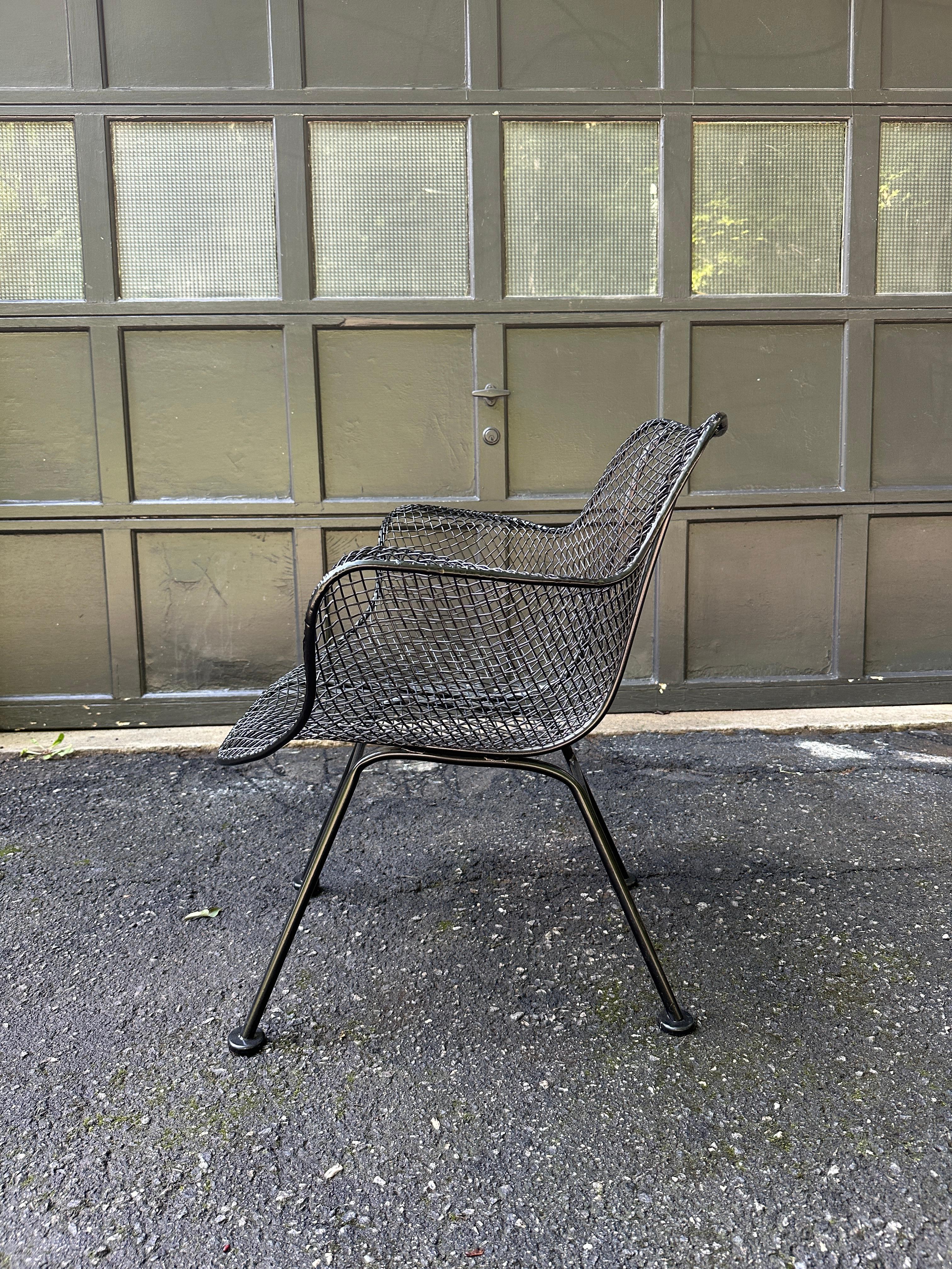 American Mid Century Modern Sculptura Patio and dining armchairs, set of 4