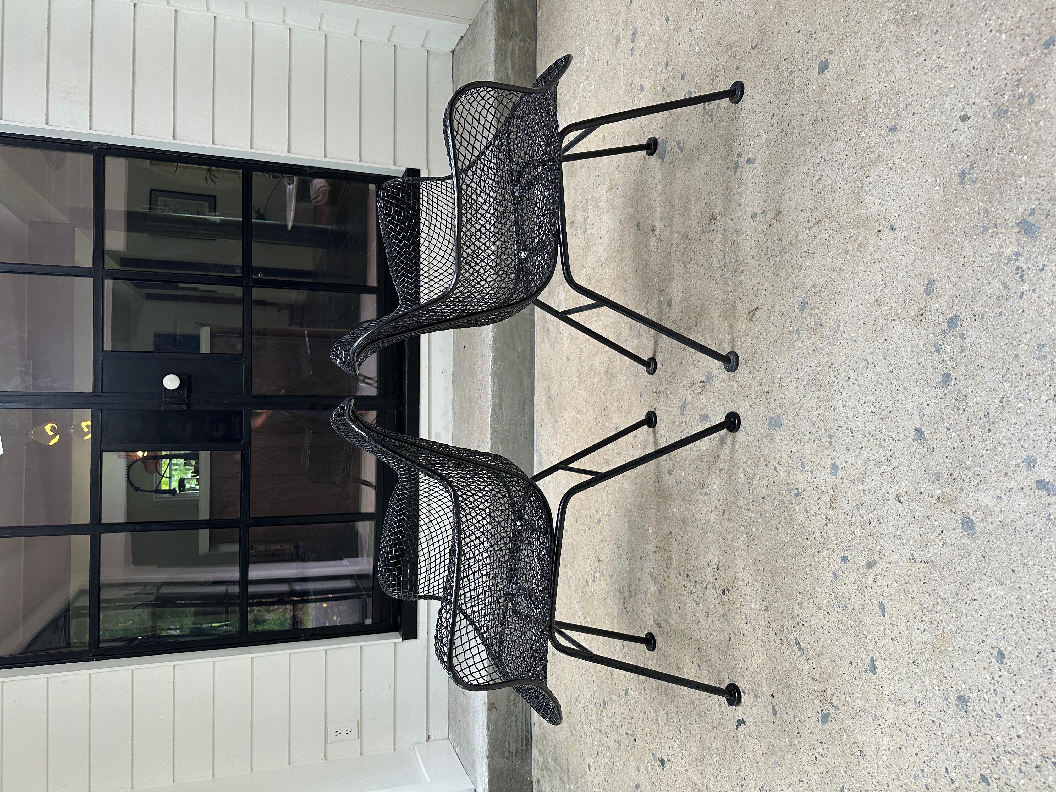 Mid Century Modern Sculptura Patio and dining armchairs, set of 4 2