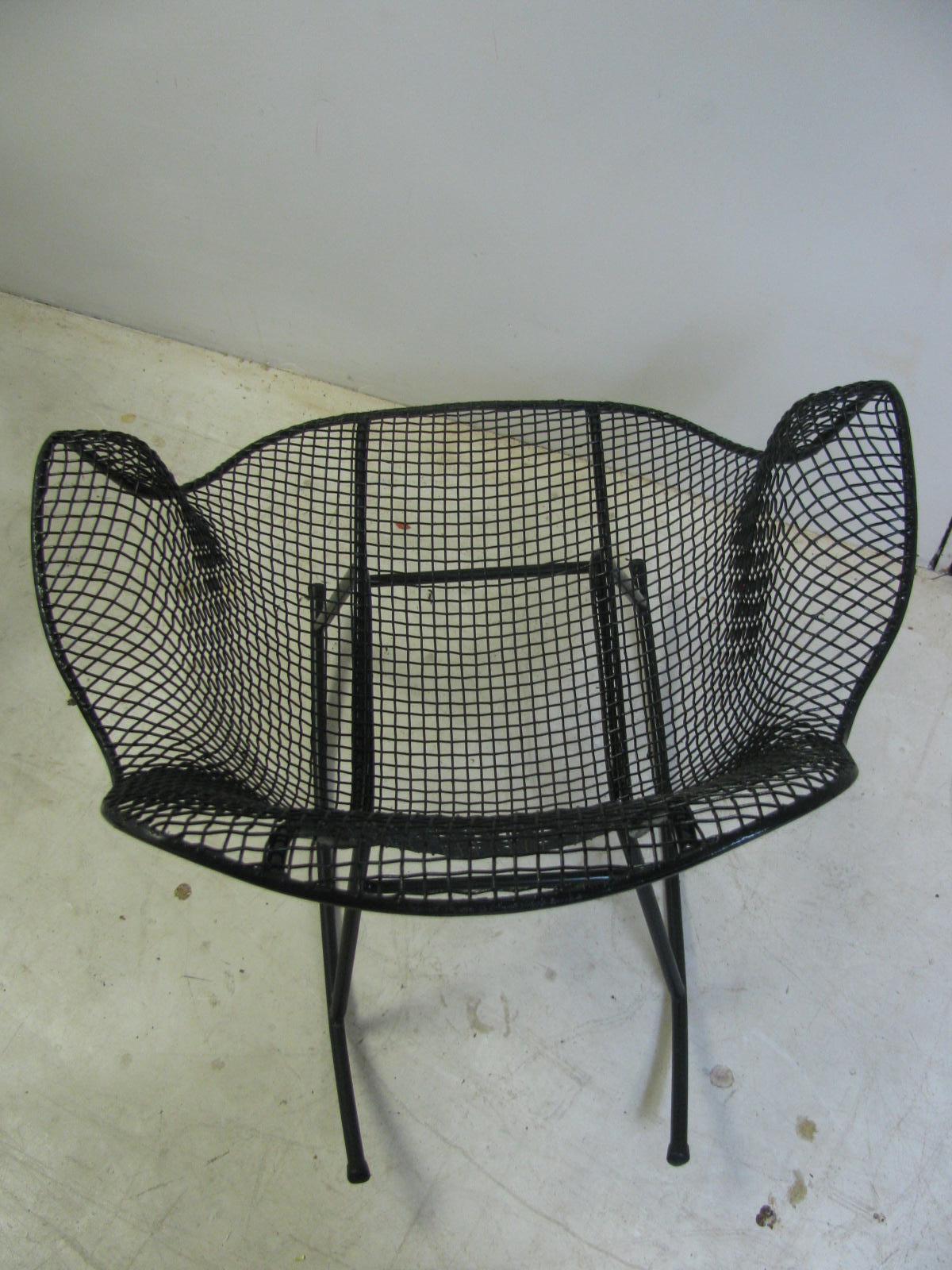 American Mid-Century Modern Sculptura Wire Mesh Rocking Chair by Russell Woodard