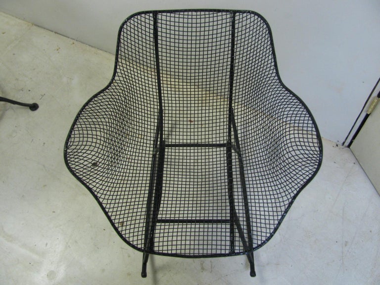 MidCentury Modern Sculptura Wire Mesh Rocking Chair by Russell Woodard