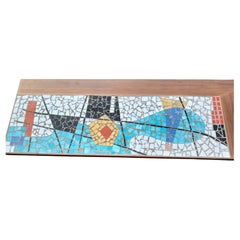 Mid-Century Modern Sculptural Abstract Mosaic Glass Tile Cocktail Table, C1955