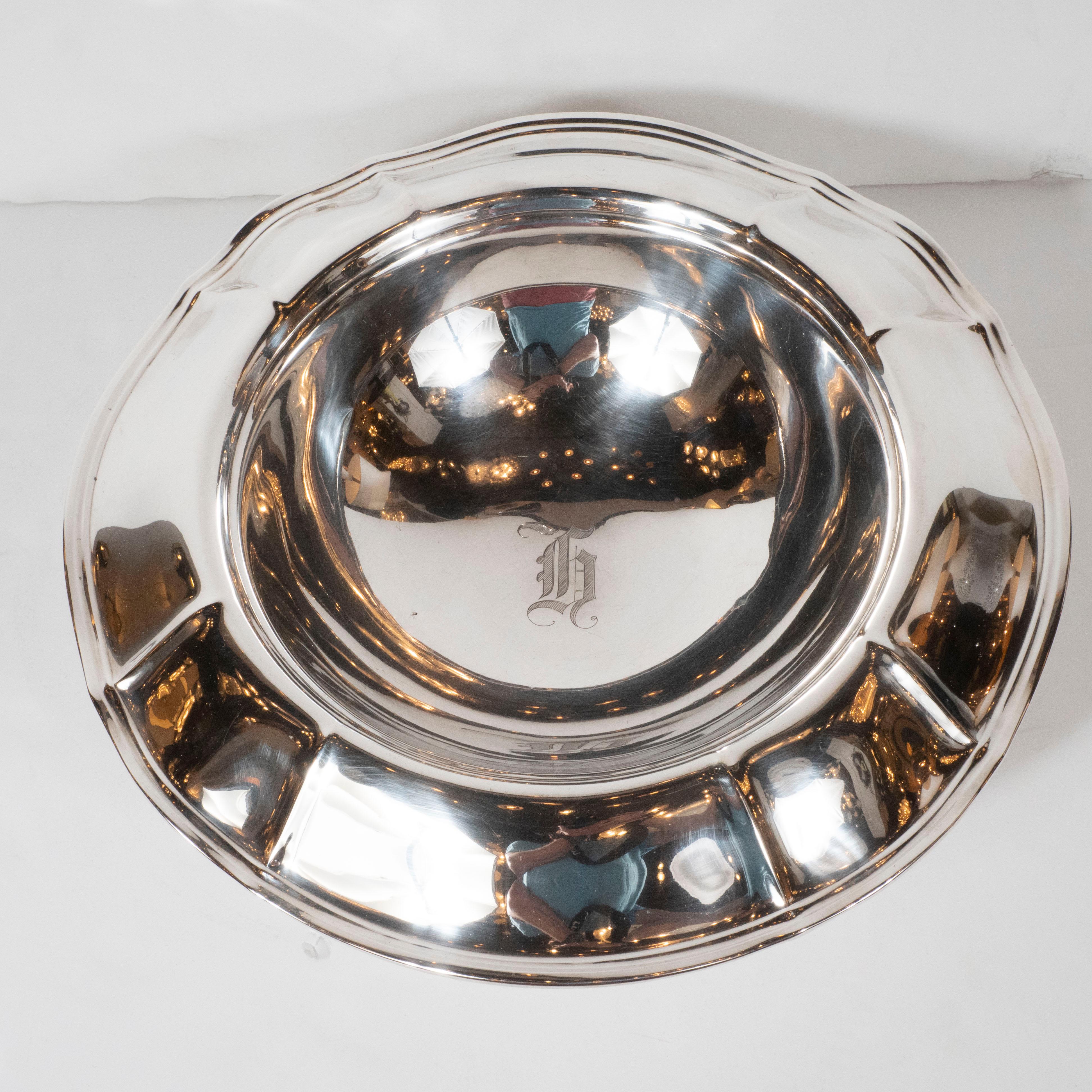 Mid-Century Modern Sculptural American Sterling Silver Centerpiece Bowl In Excellent Condition In New York, NY