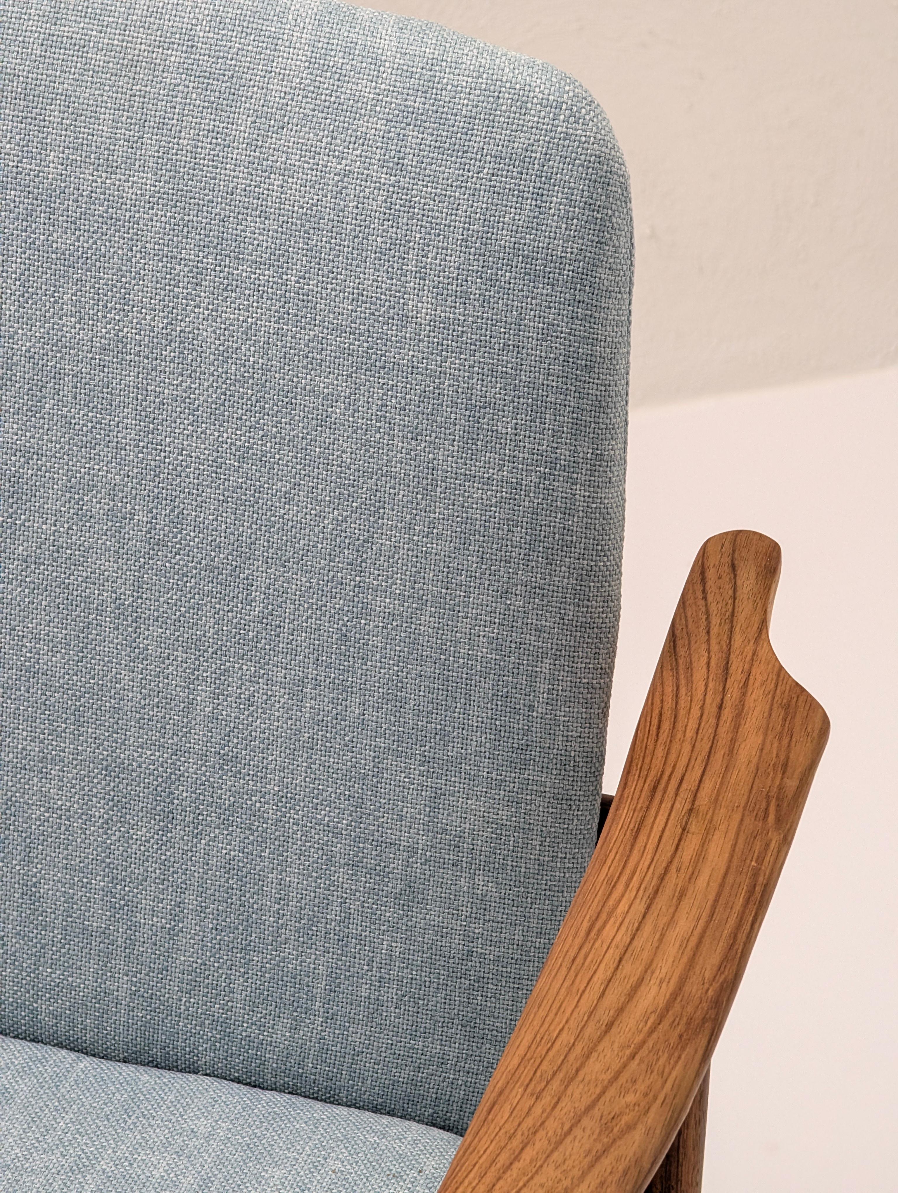 Moderner skulpturaler Sessel von Burgess aus Teakholz und Schwarzholz, um 1960 im Angebot 6