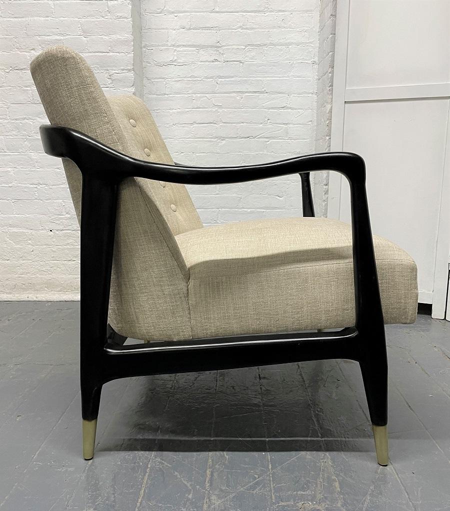 Painted Mid-Century Modern Sculptural Armchair For Sale