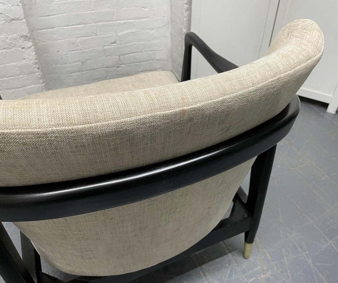 Upholstery Mid-Century Modern Sculptural Armchair For Sale