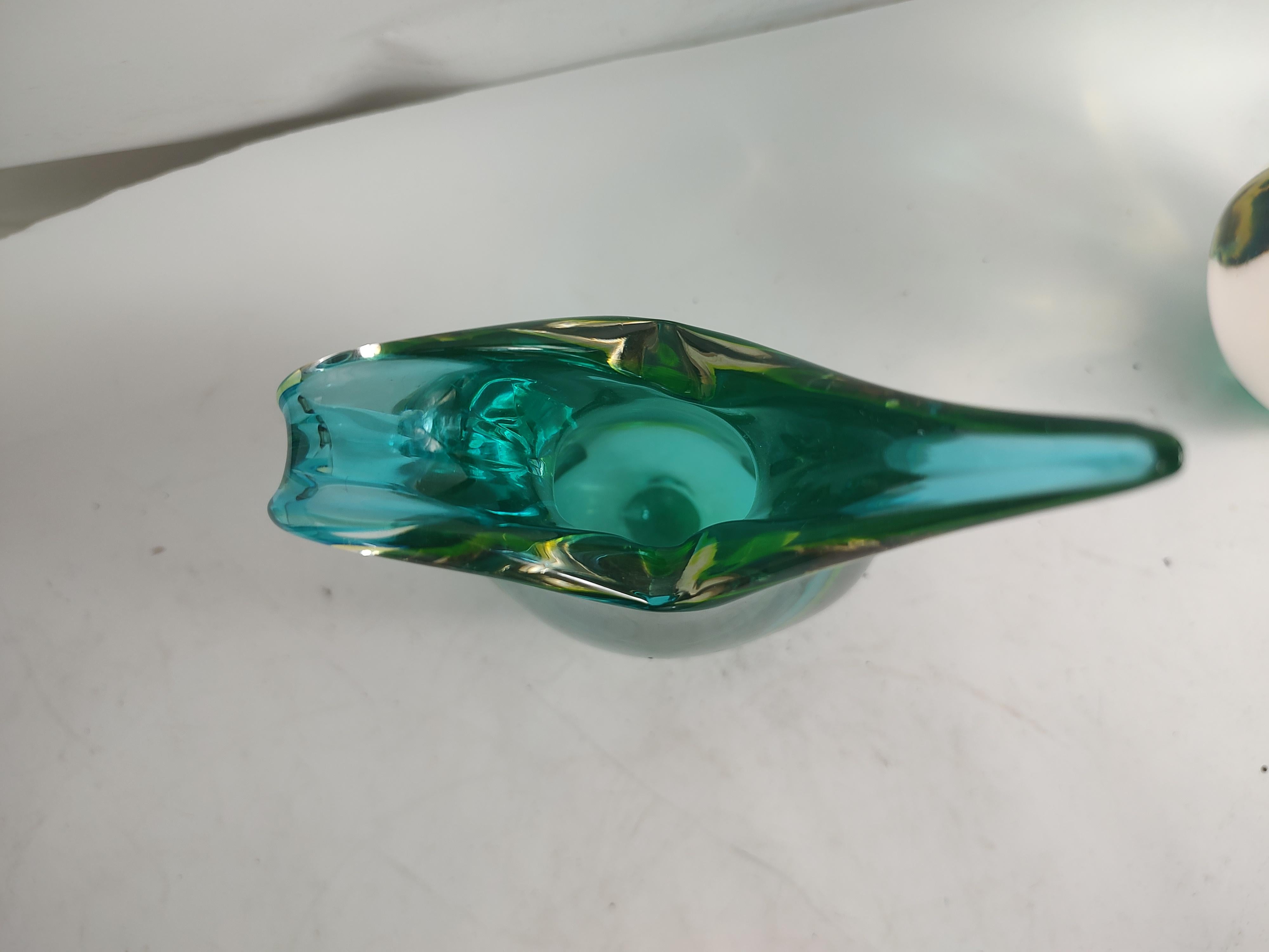 Mid Century Modern Sculptural Art Glass Murano Vases attributed to Flavio Poli  For Sale 2