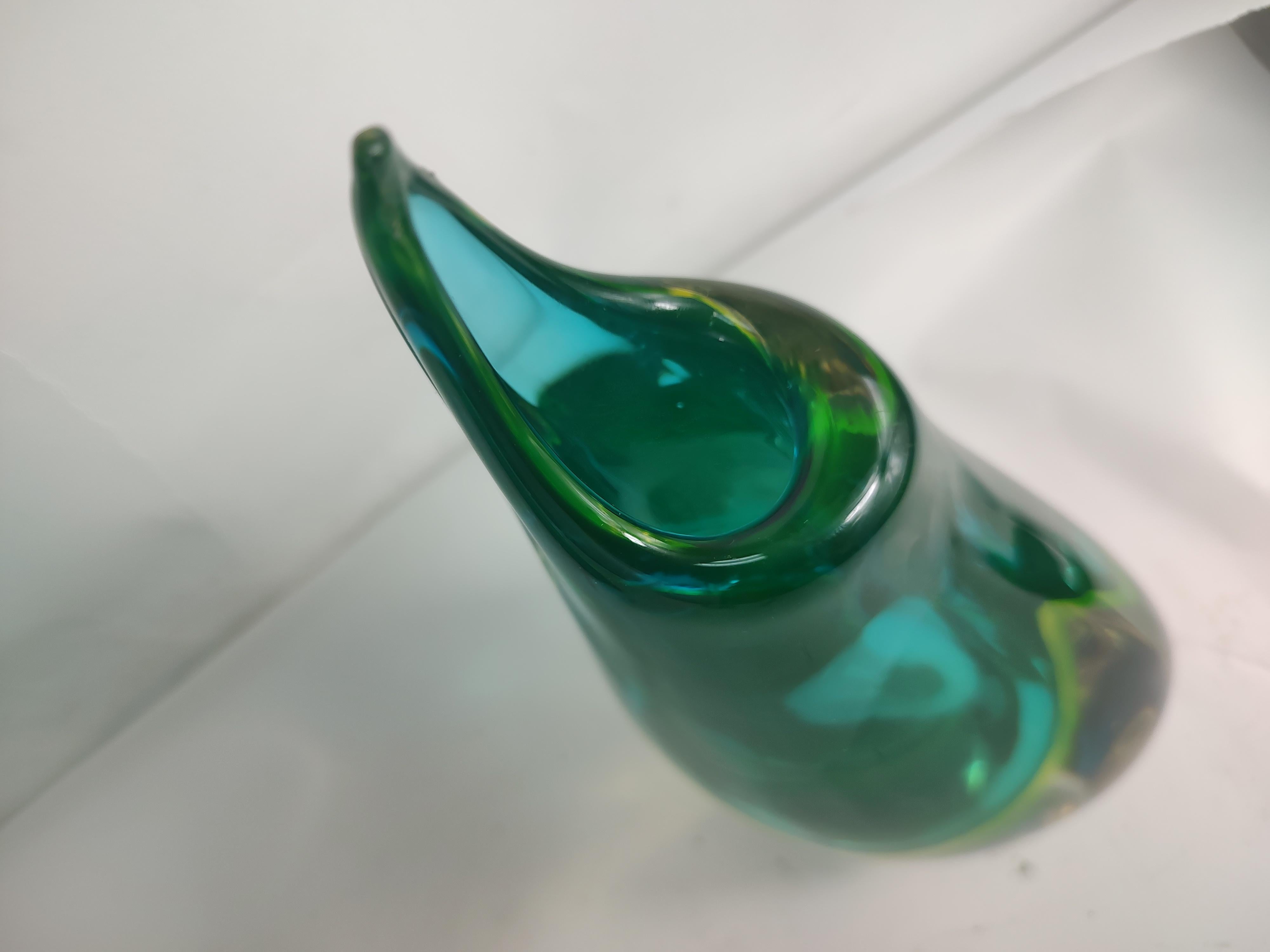 Mid Century Modern Sculptural Art Glass Murano Vases attributed to Flavio Poli  For Sale 3