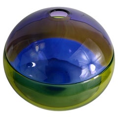 Mid-Century Modern Sculptural Art Glass Vase Bowl Sculpture