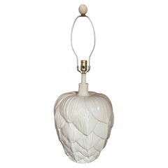 Mid-Century Modern Sculptural Artichoke Leaf Plaster Table Lamp, 1960s