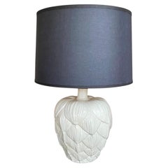 Mid-Century Modern Sculptural Artichoke Leaf Plaster Table Lamp, 1960s