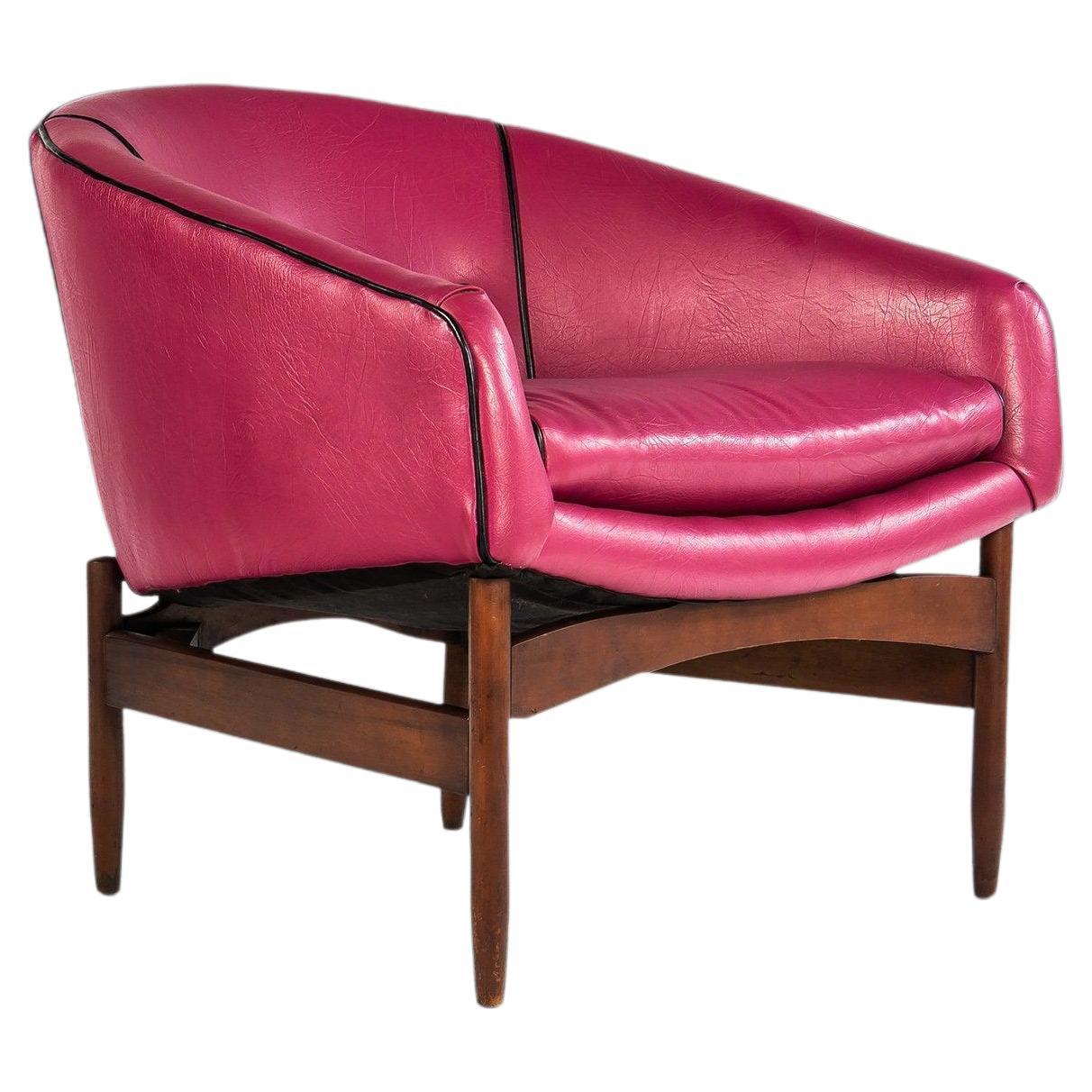 Fauteuil baril sculptural moderne du milieu du siècle dernier par Lawrence Peabody, vers les années 1960