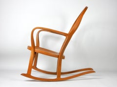 Mid-Century Modern Sculptural Bentwood Rocking Art Chair