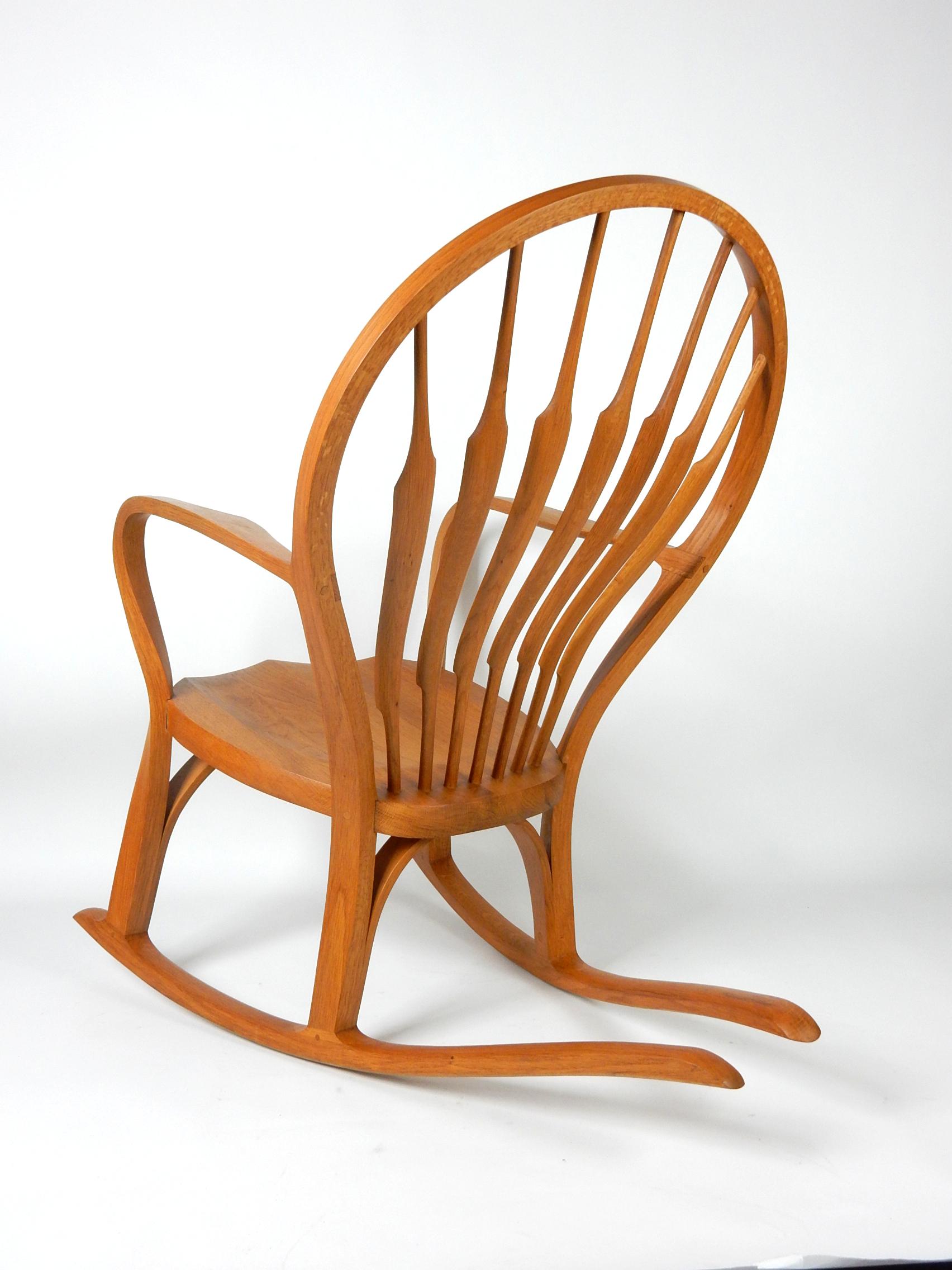 Mid-Century Modern Sculptural Bentwood Rocking Art Chair In Good Condition For Sale In Las Vegas, NV