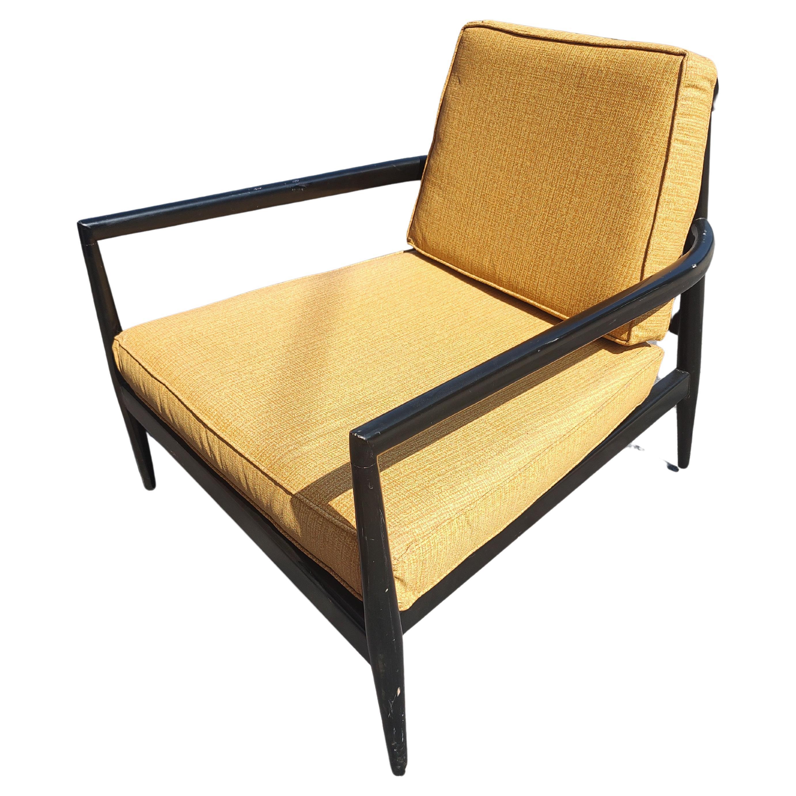 Skulpturaler schwarzer Lack-Loungesessel von Paul McCobb, Moderne der Mitte des Jahrhunderts (amerikanisch) im Angebot
