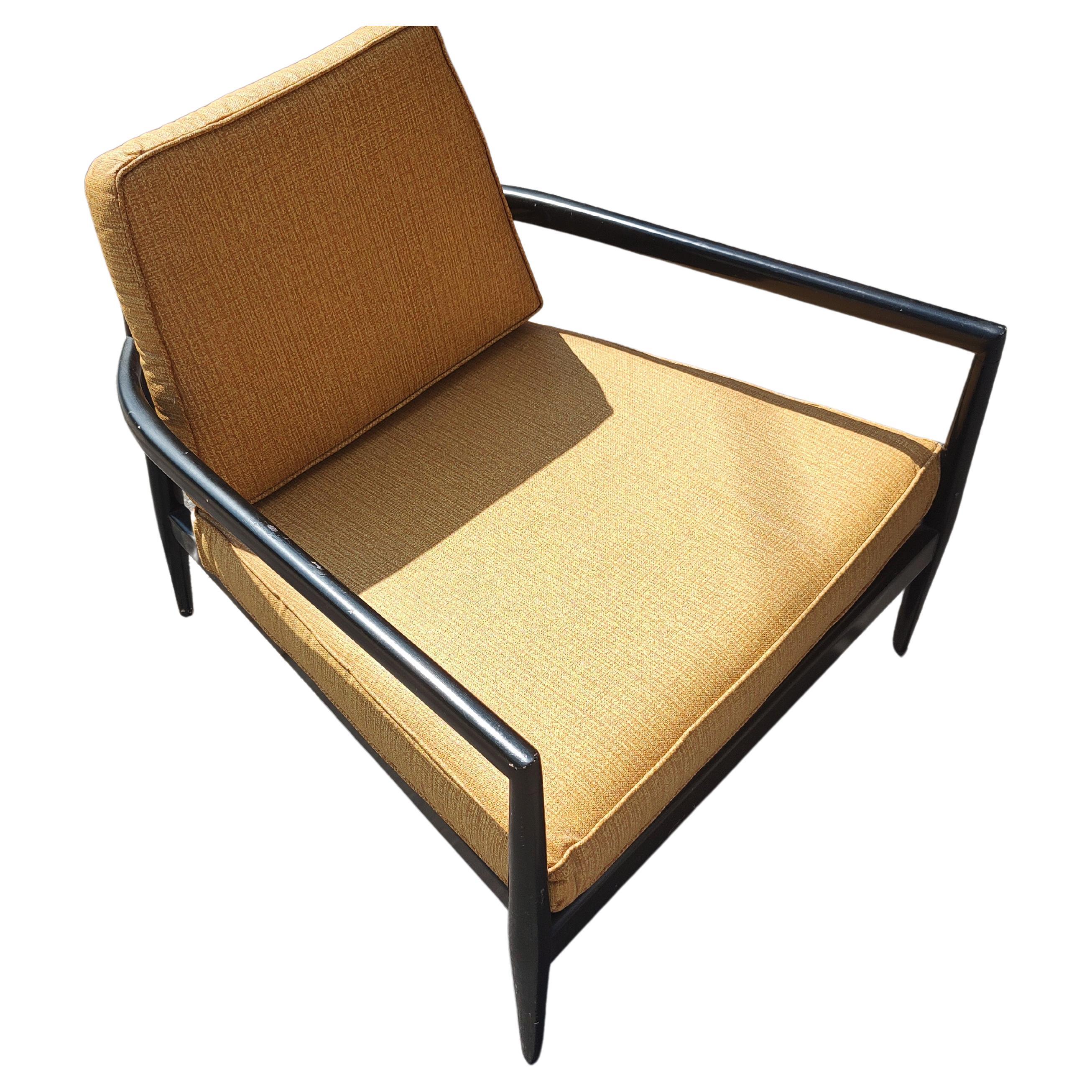 Skulpturaler schwarzer Lack-Loungesessel von Paul McCobb, Moderne der Mitte des Jahrhunderts im Zustand „Gut“ im Angebot in Port Jervis, NY