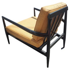 Mid Century Modern Sculptural Black Lacquer Lounge Chairs by Paul McCobb 