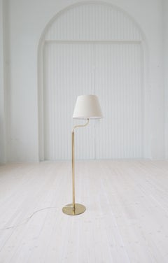 Lampadaire sculptural en laiton du milieu du siècle Luxus, Suède, années 1970