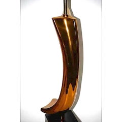 Mid-Century Modern Sculptural Brass Lamp