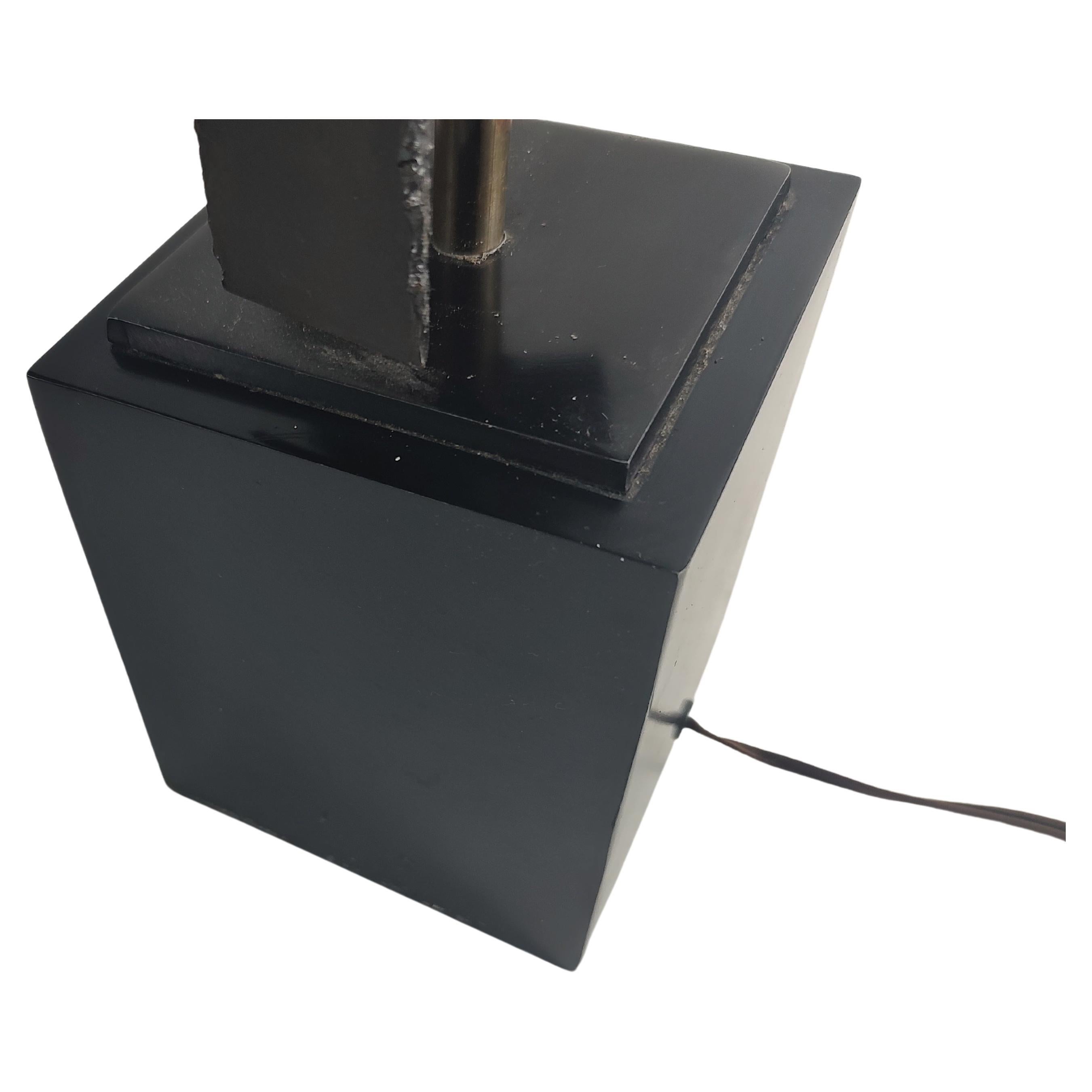 American Mid Century Modern Sculptural Brutalist Torch Cut Table Lamp by Laurel Lamp co.