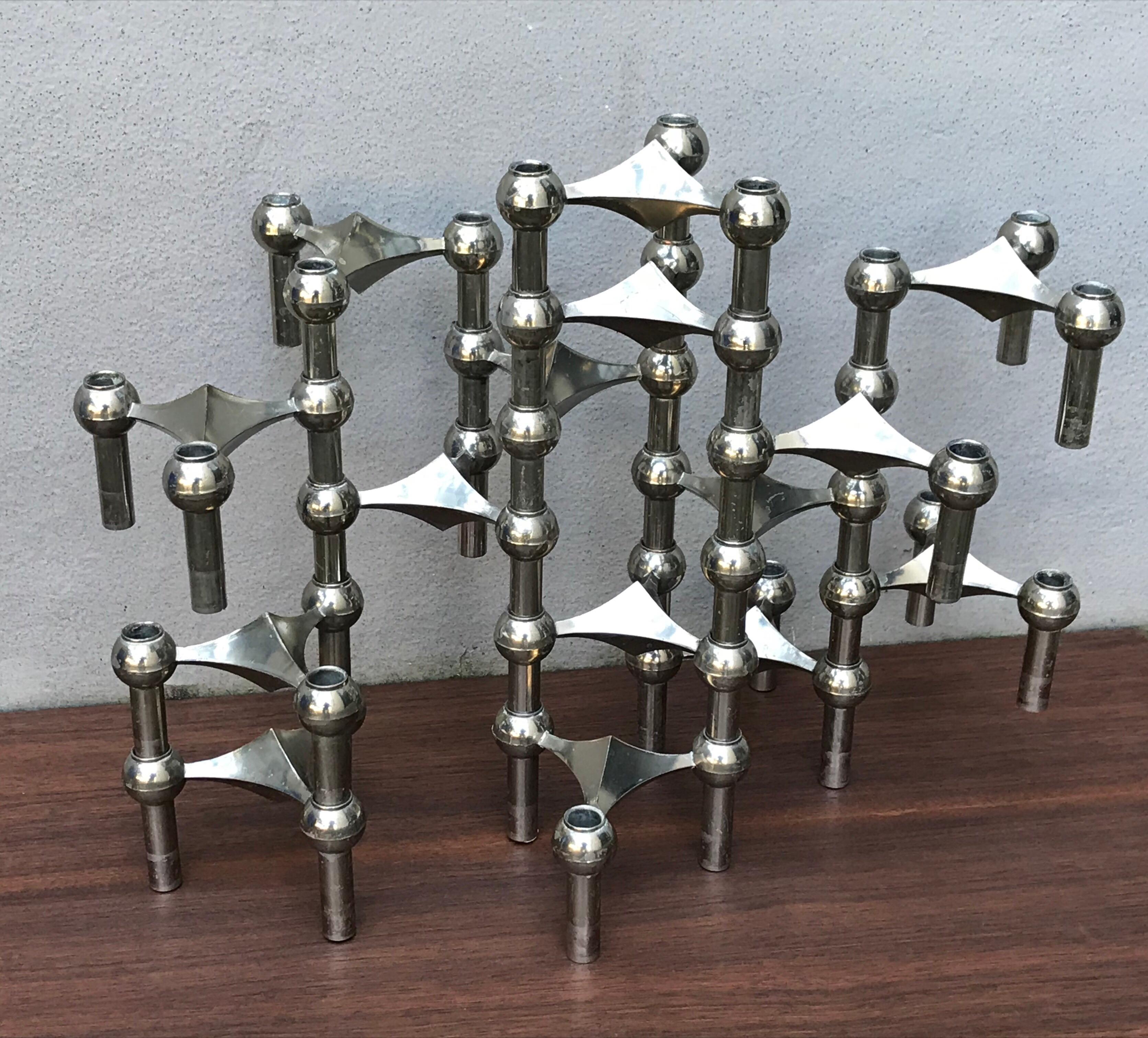 Mid-Century Modern Mid Century Modern Sculptural Candleholders by Nagel, Germany