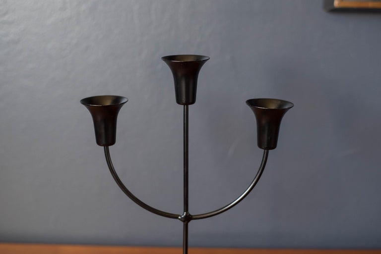 Scandinavian Modern Mid-Century Modern Sculptural Candleholder For Sale