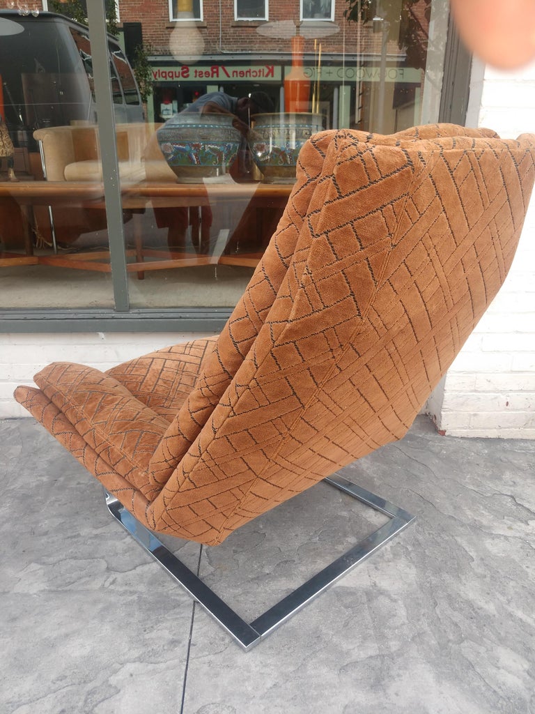Mid-20th Century Mid-Century Modern Sculptural Cantilevered Lounge Chair by Milo Baughman, C1965 For Sale