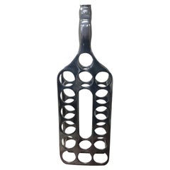 Mid-Century Modern Sculptural Cast Aluminum Wine Rack