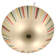 Lampada da soffitto scultorea in stile Mid-Century Modern, dipinta a mano
